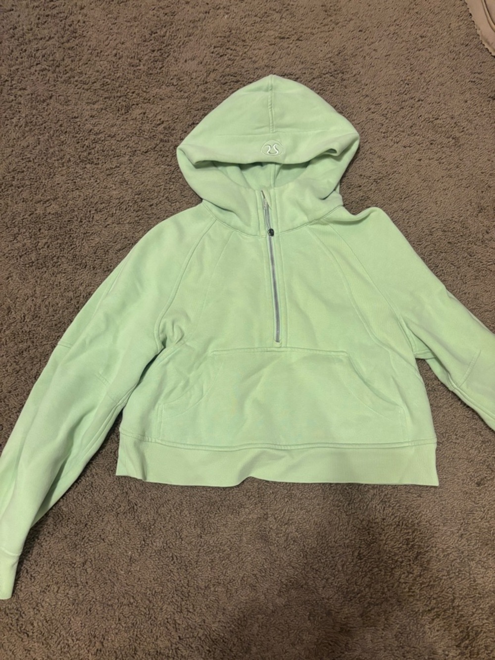 lululemon athletica Light Mint Half-Zip Scuba Sweater